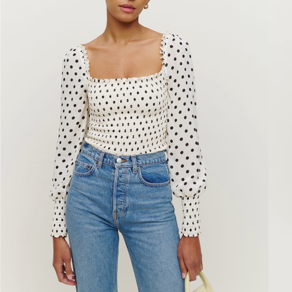 Reformation Pinto Top in Portofino, L, NWT